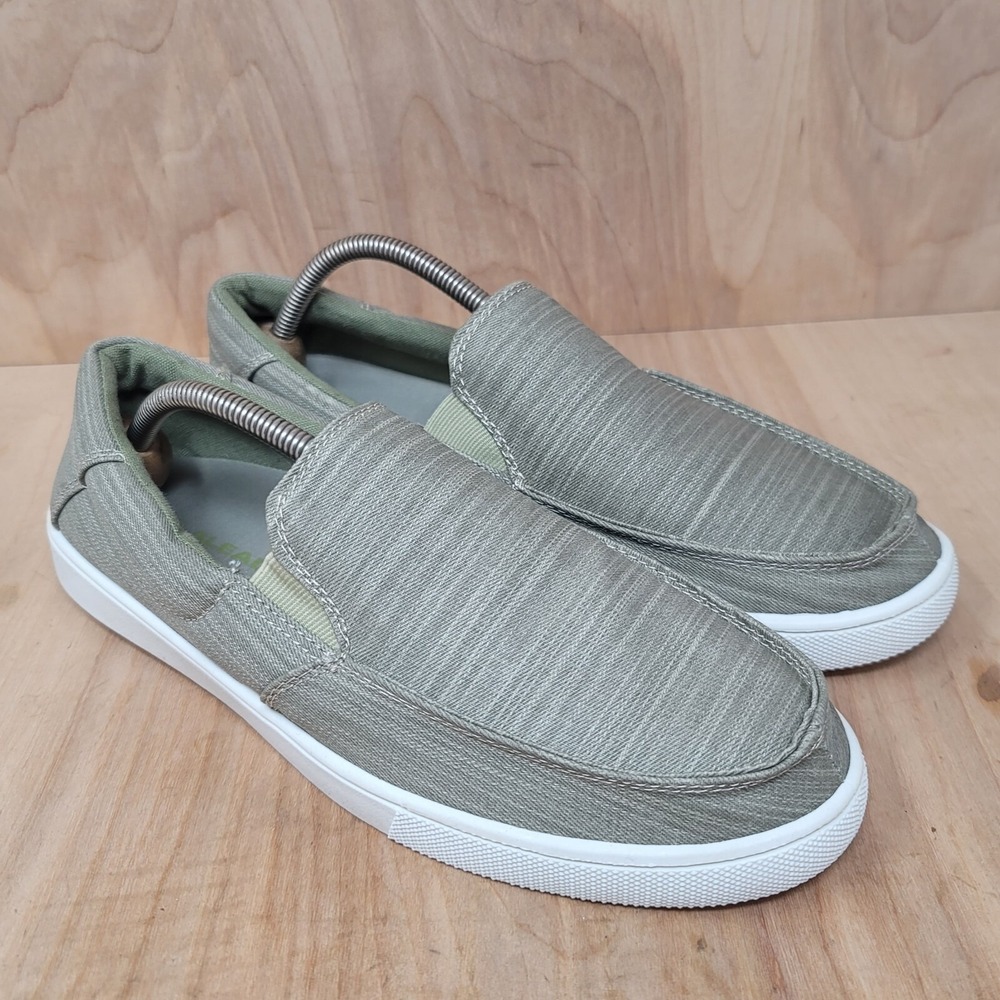 ALEADER Men's Loafers Sz 9 M Khaki Canvas Slip On Shoes Casual